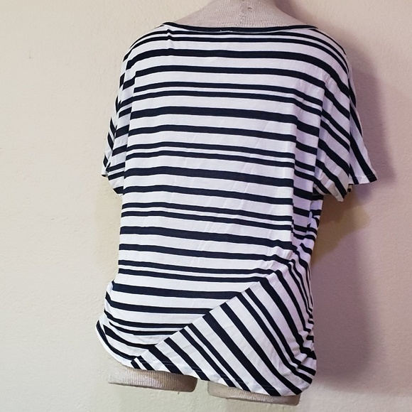 Cherish black white striped blouse M - Picture 4 of 7